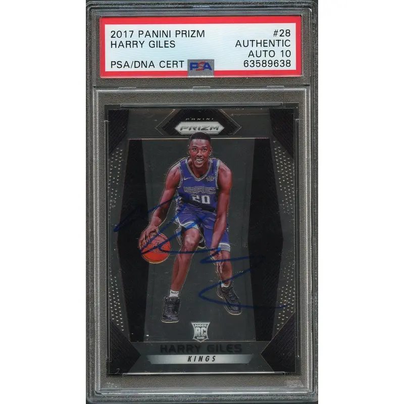 2017-18 Panini Prizm #28 Harry Giles Signed PSA Slabbed Auto Grade 10 RC Rookie