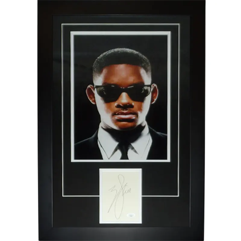 Men in Black MIB 11x17 Movie Poster Deluxe Framed with Will Smith Autograph - JSA