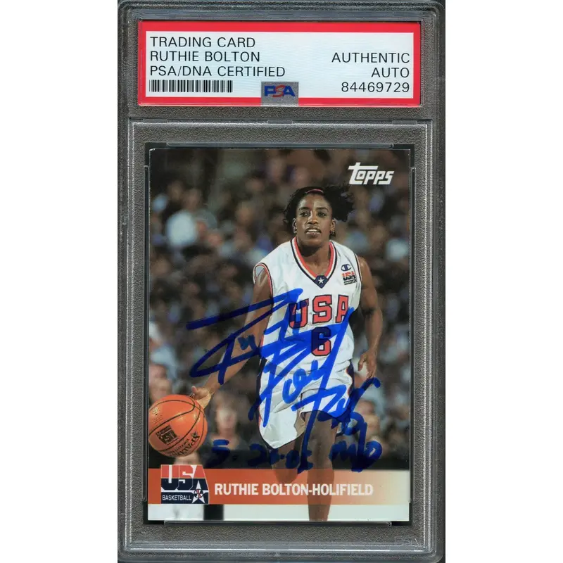 2000 Topps Team USA #36 Ruthie Bolton-Holifield Signed Card AUTO PSA/DNA Slabbed
