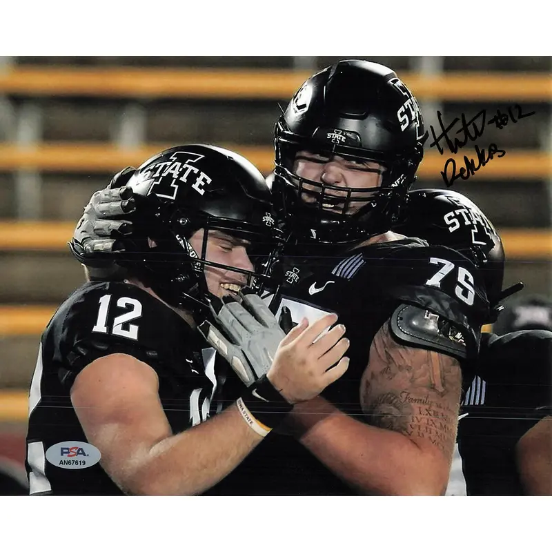 Hunter Dekkers signed 8x10 photo PSA/DNA Autographed Iowa State Football
