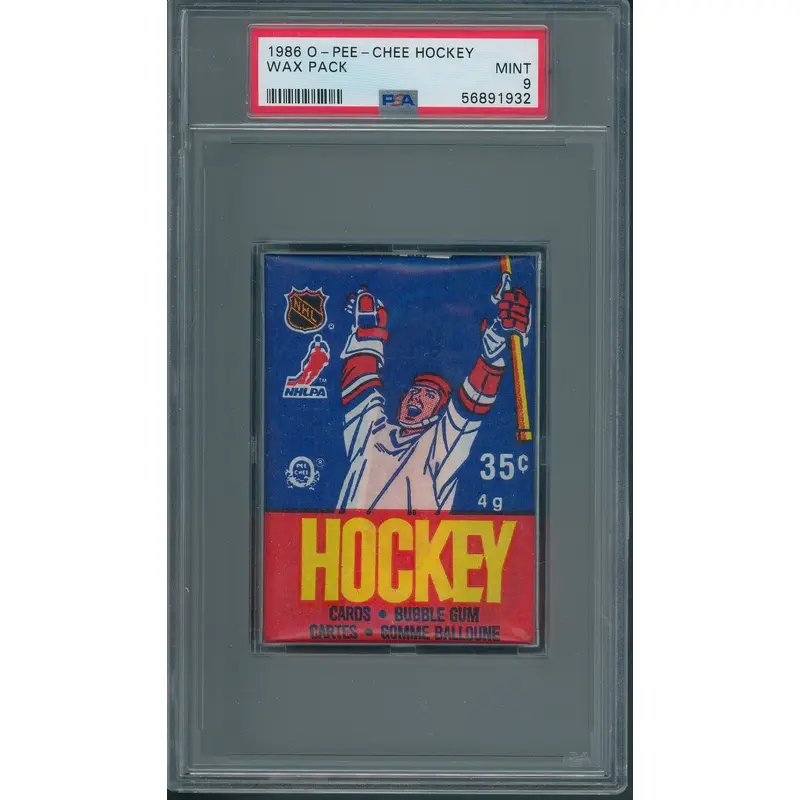 1986 1986/87 OPC O-Pee-Chee Hockey Unopened Wax Pack PSA 9