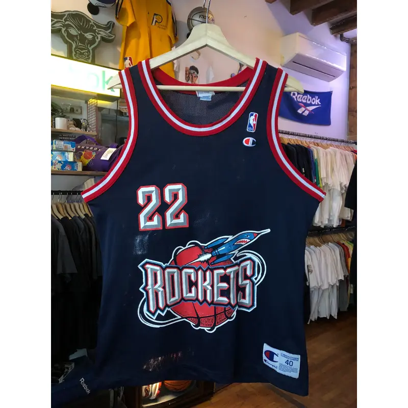 Vintage Champion Houston Clyde Drexler Jersey Size 40 / Medium