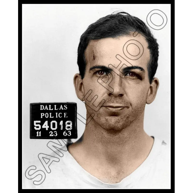 1963 Lee Harvey Oswald Colorized 8X10 Photo - Mugshot - 2898
