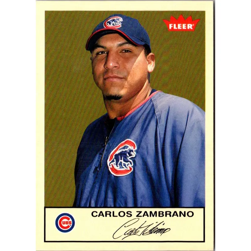 2005 Fleer Tradition Gray Backs Gold Letter Carlos Zambrano #180
