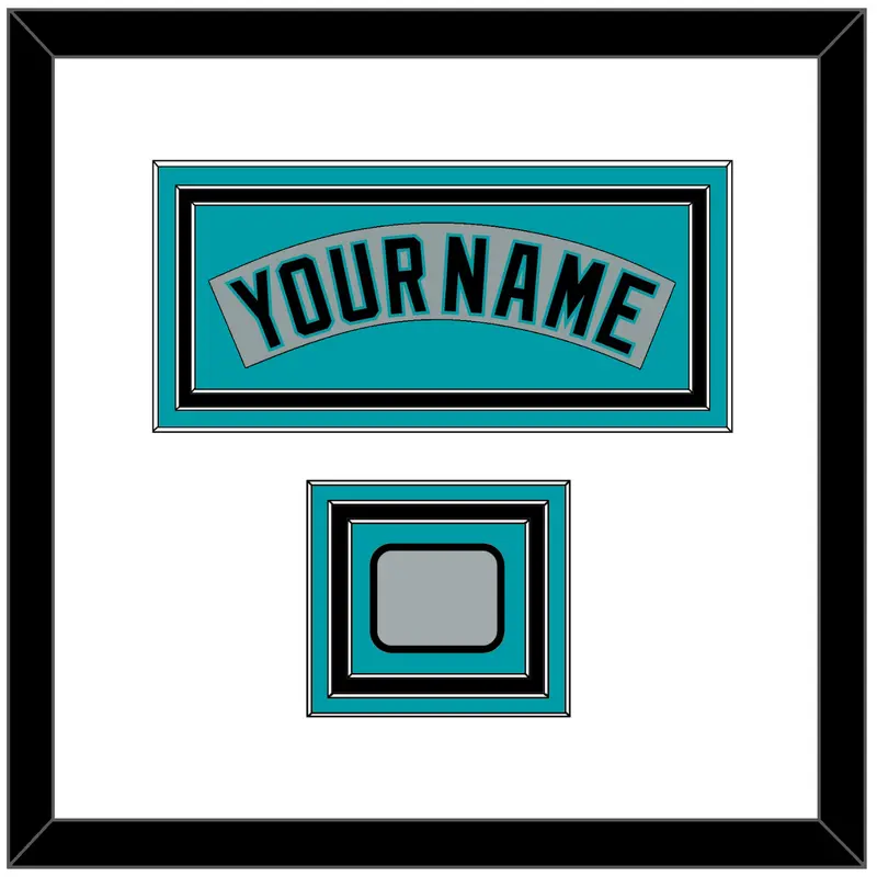Florida Nameplate & World Series Patch - Road Gray (1993-2001) - Triple Mat 1