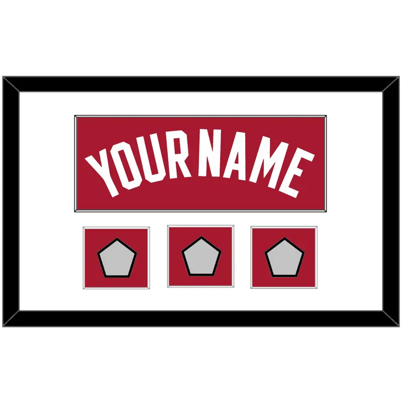 Miami Name & 3 Finals Patches - Alternate Red (2001-2008) - Single Mat 1