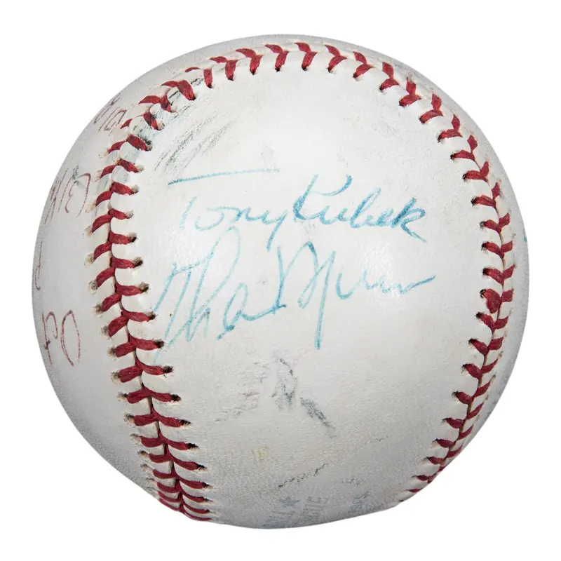 Thurman Munson Signed October 10, 1976 ALCS Playoffs Game Used Baseball BAS COA