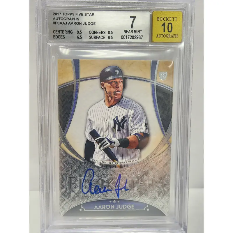 Aaron Judge 2017 Topps Five Star Auto BGS 7 Auto 10