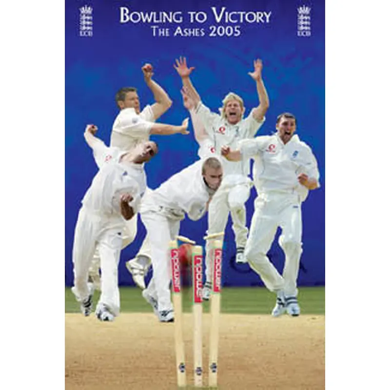 England Cricket "Bowling to Victory" (The Ashes 2005) Poster - Pyramid Posters