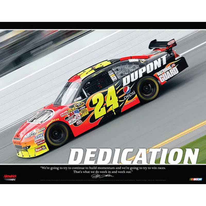 Jeff Gordon "Dedication" NASCAR Racing MotorVational Poster - Time Factory 2009
