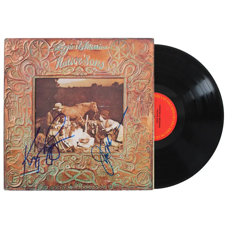 Kenny Loggins & Jim Messina Signed Native Sons Album Cover W/ Vinyl BAS #Q61656