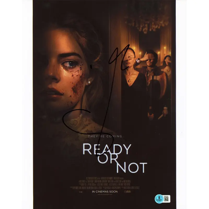 Samara Weaving Ready or Not Authentic Signed 11x14 Vertical Photo BAS #BS05165