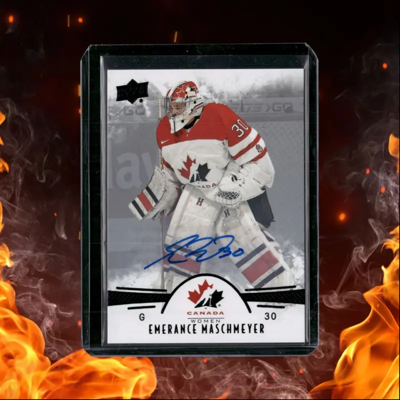 2016-17 Upper Deck Team Canada Women Emerance Maschmeyer Black (B) Auto #17