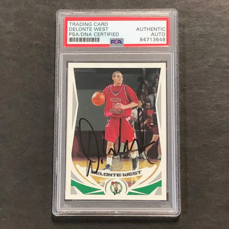 2004-05 Topps #244 Delonte West Signed Card AUTO PSA Slabbed RC Celtics
