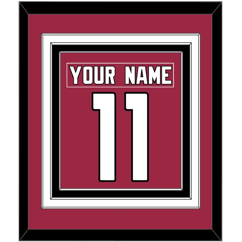 Arizona Nameplate & Number (Back) Combined - Home Red (2015-2022) - Triple Mat 2
