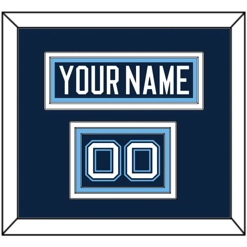 Maine Hockey Nameplate & Number (Shoulder) - Road Navy Blue (1994-2008) - Triple Mat 2