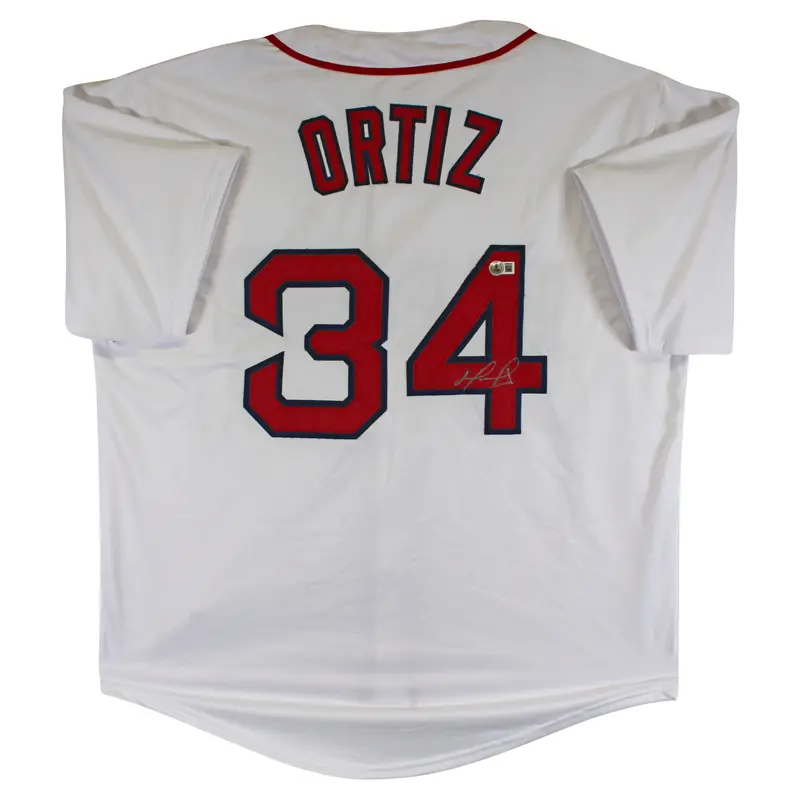 David Ortiz Authentic Signed White Pro Style Jersey Autographed BAS Witnessed