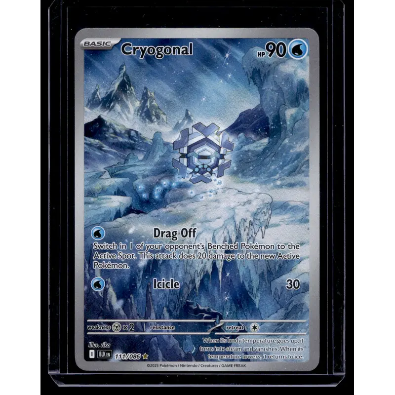 2025 Pokemon - Scarlet & Violet - Black Bolt - Illustration Rare - Cryogonal #111