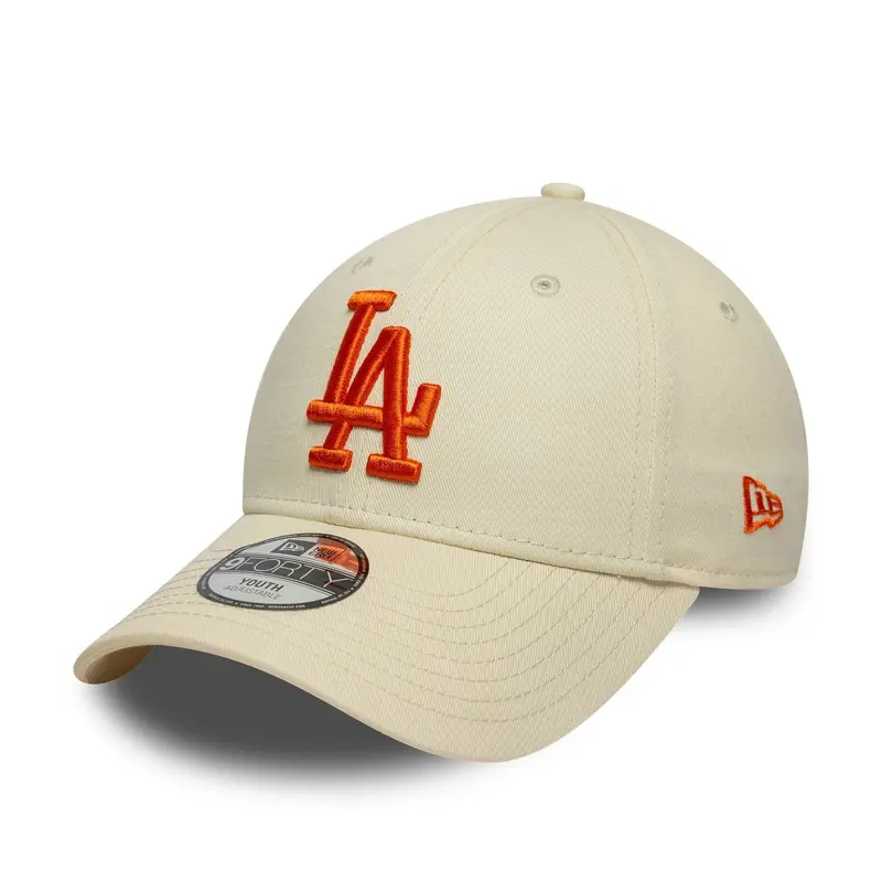 LA Dodgers Youth MLB League Essential Cream 9FORTY Adjustable Cap