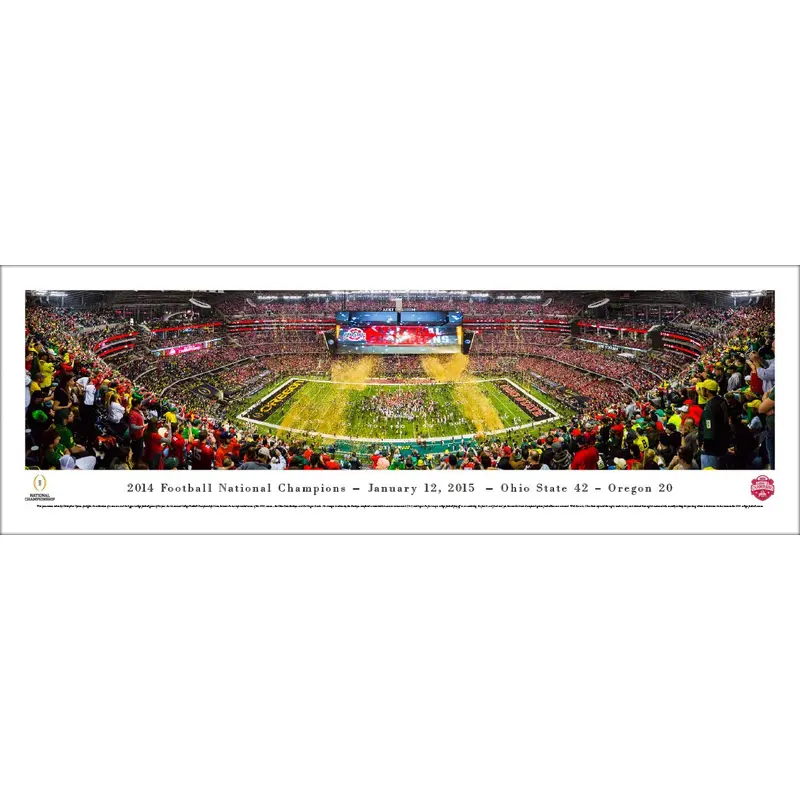 Ohio State Buckeyes Football 2014 NCAA National Championship Panoramic Poster