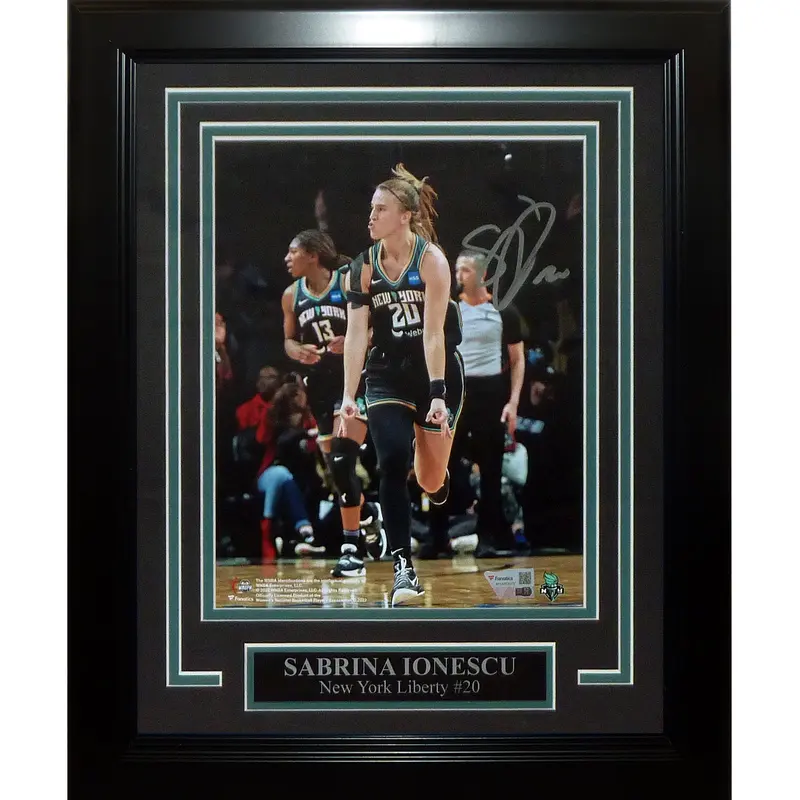 Sabrina Ionescu Autographed New York Liberty Deluxe Framed 8x10 Photo - Fanatics