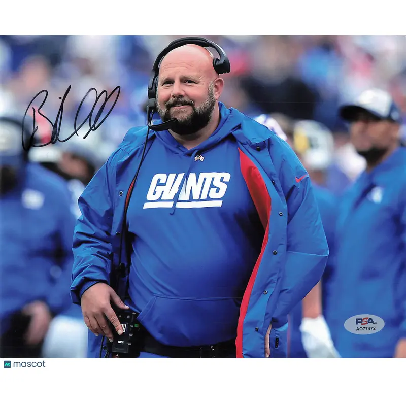 Brian Daboll Signed 8x10 Photo PSA New York Giants