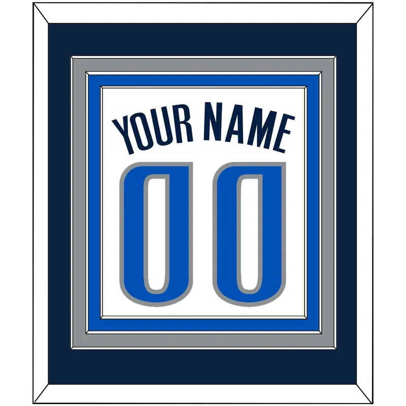 Dallas Name & Numbers - White Association - Triple Mat 2