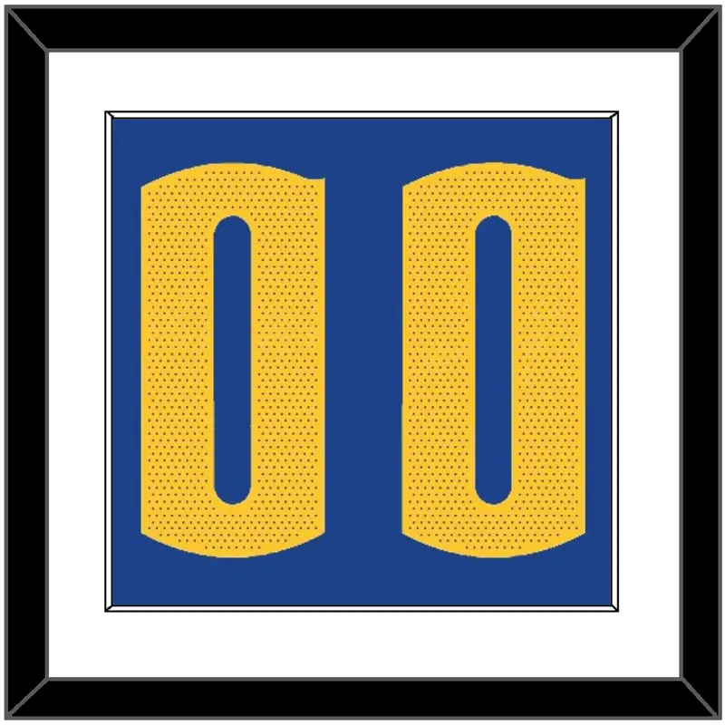 Denver Number - Blue Statement - Single Mat 1