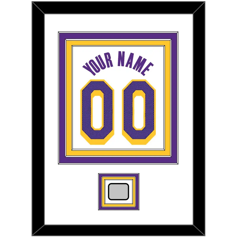 Los Angeles Name & Number With Trophy Patch - White Association - Triple Mat 1