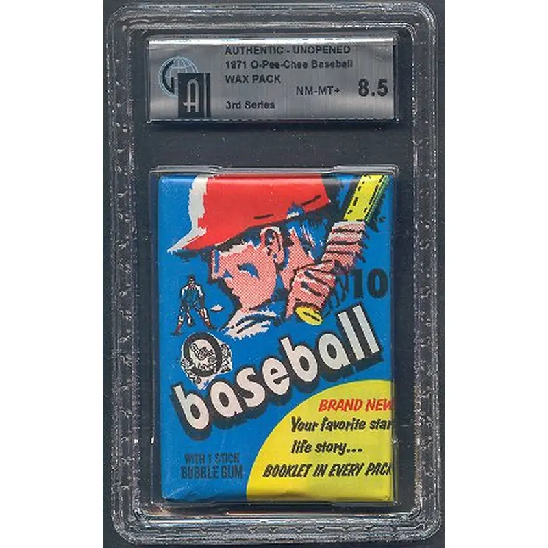1971 OPC O-Pee-Chee Baseball Unopened Series 3 Wax Pack