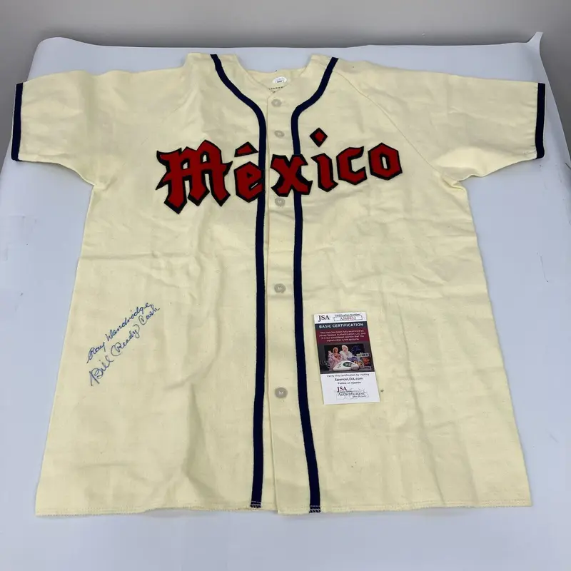 Ray Dandridge & Bill "Ready" Cash Signed Mexico Negro League Jersey JSA COA