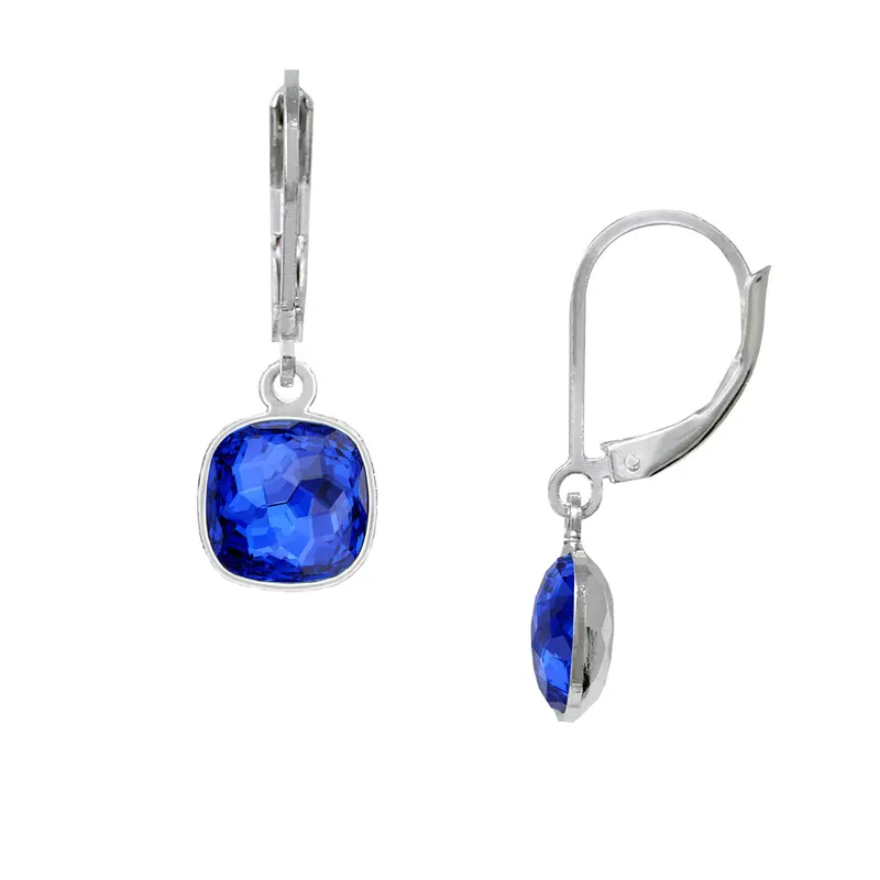 September 8mm Cushion Leverback Earrings