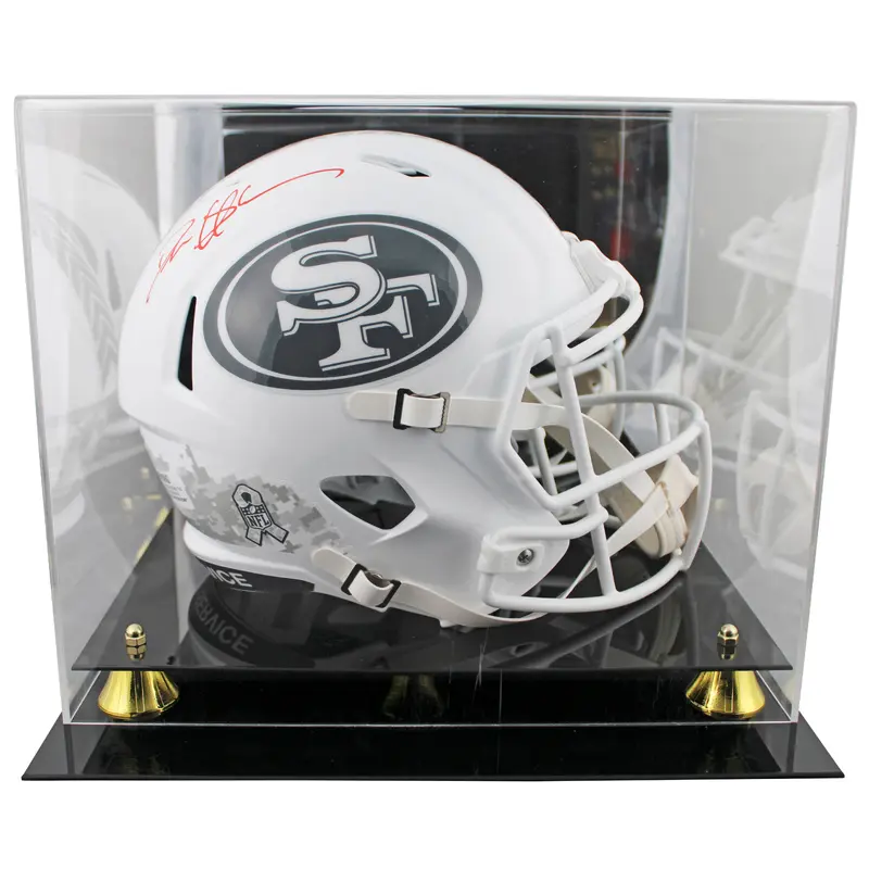 49ers Deion Sanders Signed STS III Full Size Speed Rep Helmet W/ Case BAS Wit