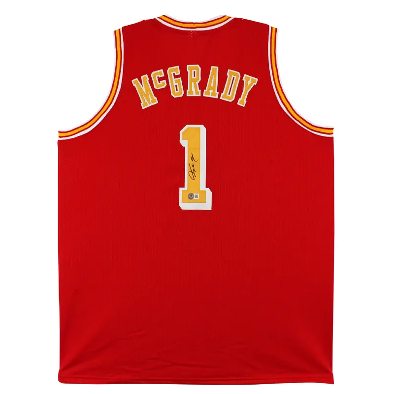 Tracy McGrady Authentic Signed Red Pro Style Jersey BAS Witnessed