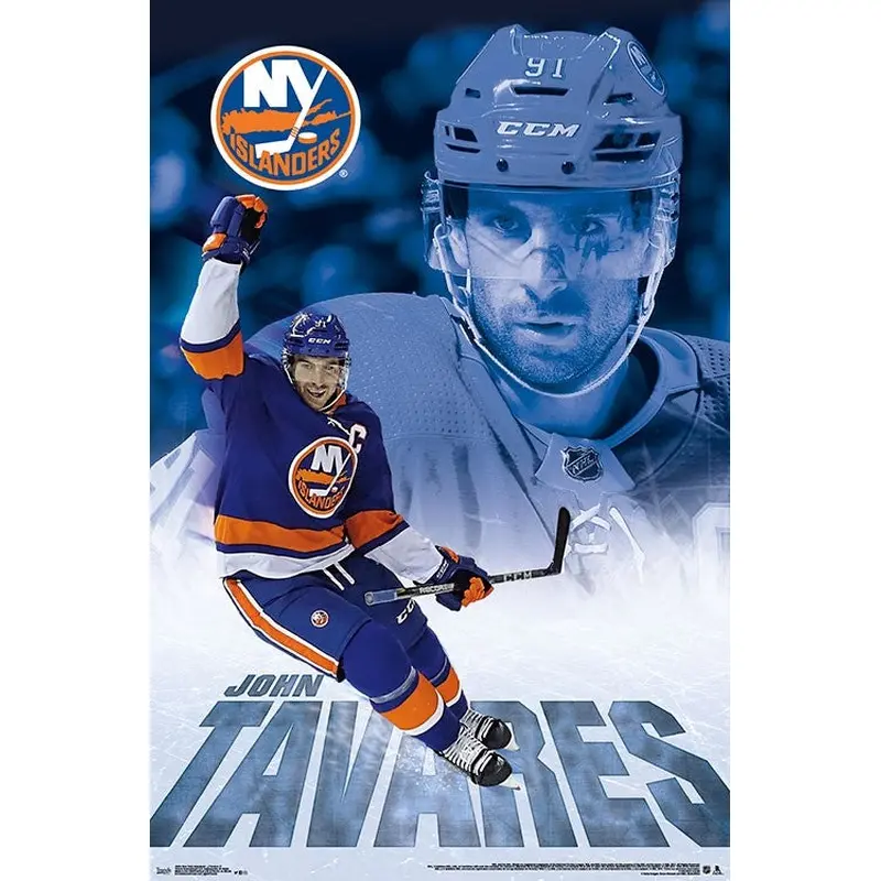 John Tavares "Captain Isle" New York Islanders NHL Action Poster - Trends 2018