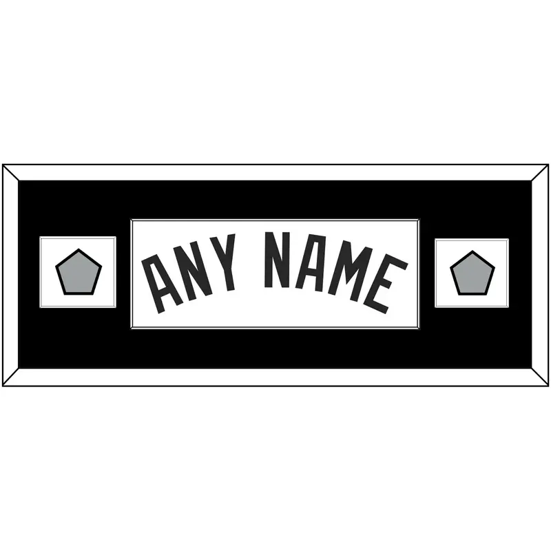 San Antonio Name With 2 Champions Banner Patches - Home White (1989-2002) - Single Mat 2