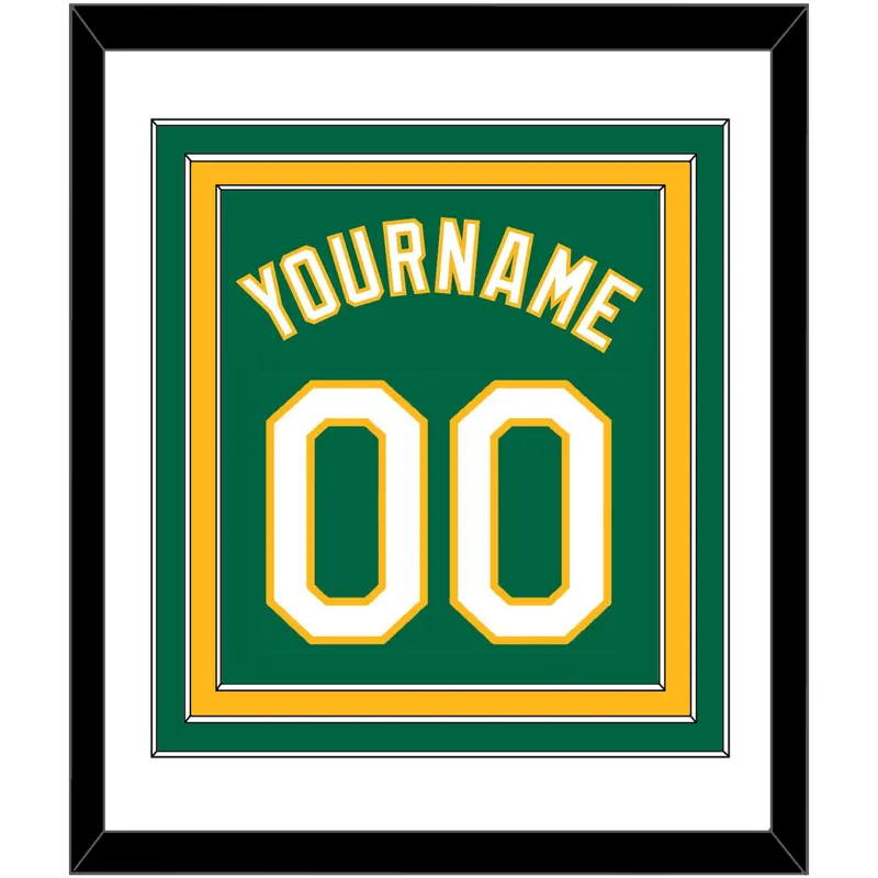Oakland Name & Number - Alternate Kelly Green - Triple Mat 1