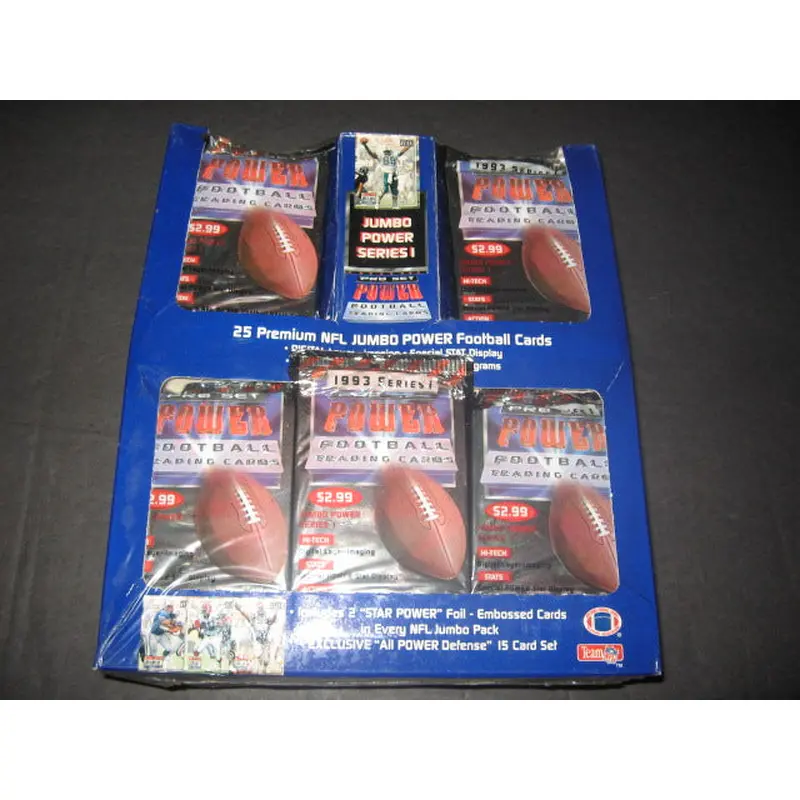 1993 Pro Set Power Football Series 1 Jumbo Box