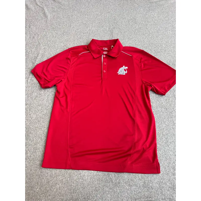 Crimson Polo with White Coug Logo