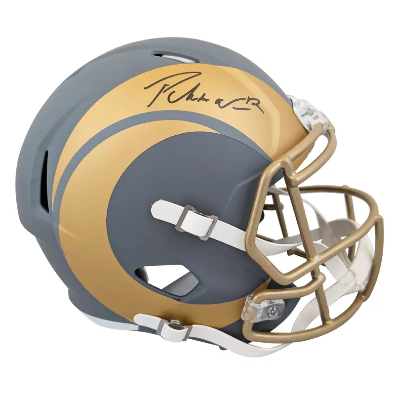 Rams Puka Nacua Authentic Signed Slate Full Size Speed Rep Helmet Fanatics