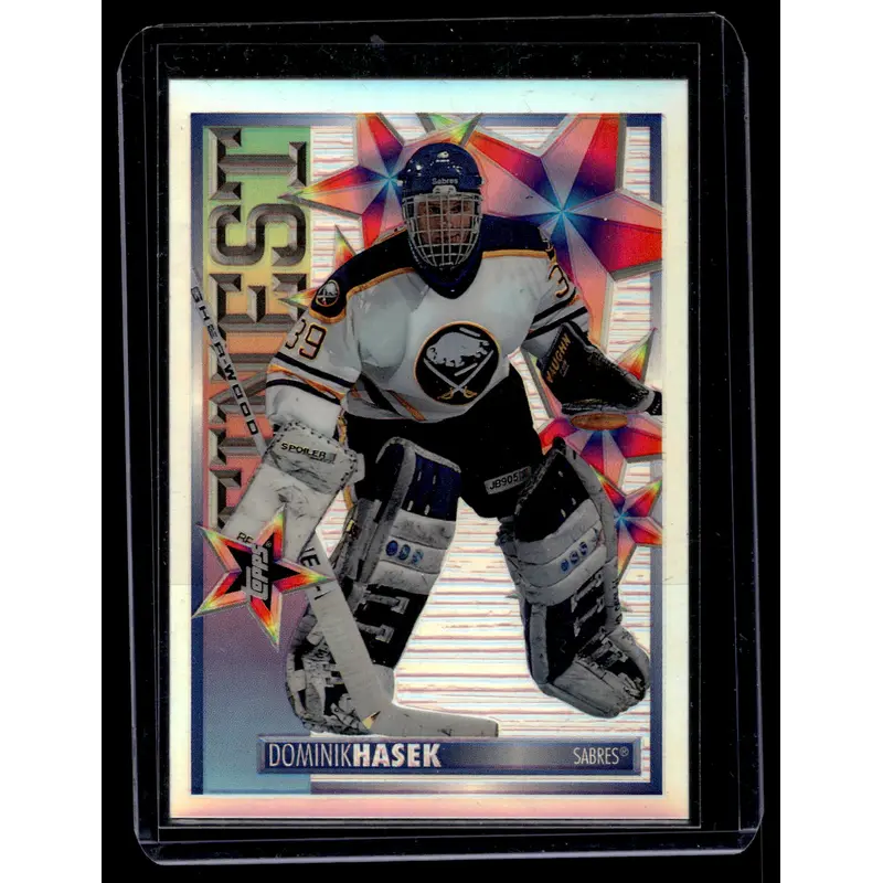 1995-96 Topps - Mystery Finest Refractor - Dominik Hasek #M19