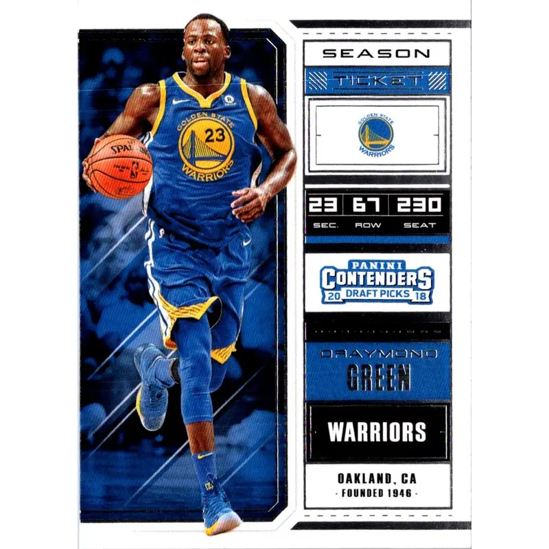 2018 Panini Contenders Draft Picks Blue Foil Draymond Green #16