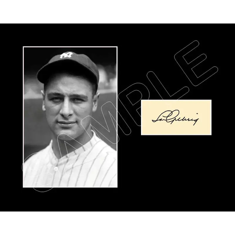 Lou Gehrig Matted Photo Display 8X10 - New York Yankees - 341