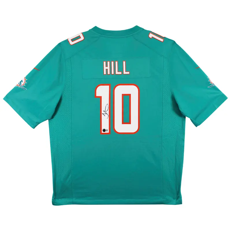 Dolphins Tyreek Hill Signed Teal Nike Game Jersey BAS Witnessed #2W232851