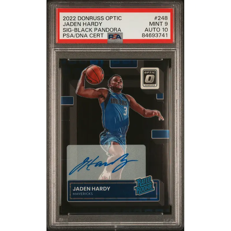 Jaden Hardy 2022 Donruss Optic Black Pandora Auto #2/25 PSA 9 Auto 10