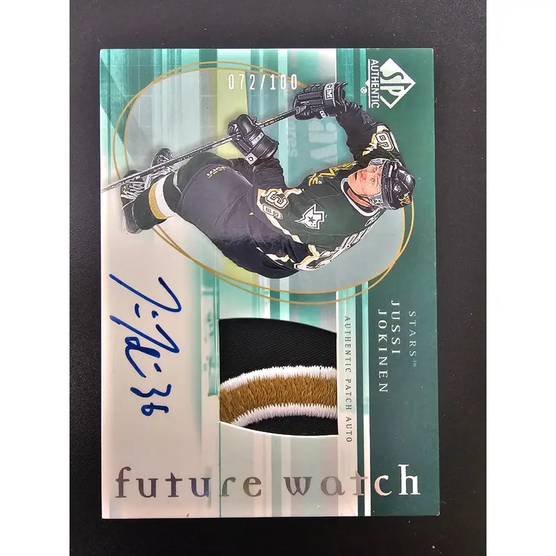 2005-06 Upper Deck SP Authentic - Future Watch Patch - Jussi Jokinen #153 /100 RC