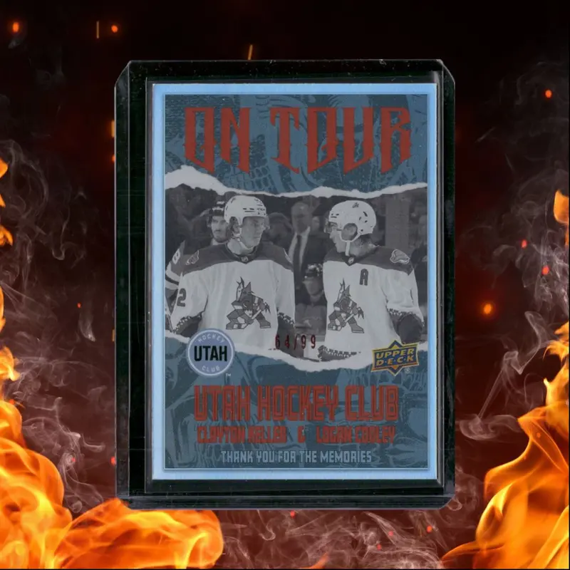 2024-25 Upper Deck Clayton Keller / Logan Cooley On Tour Red 64/99 #OT-24