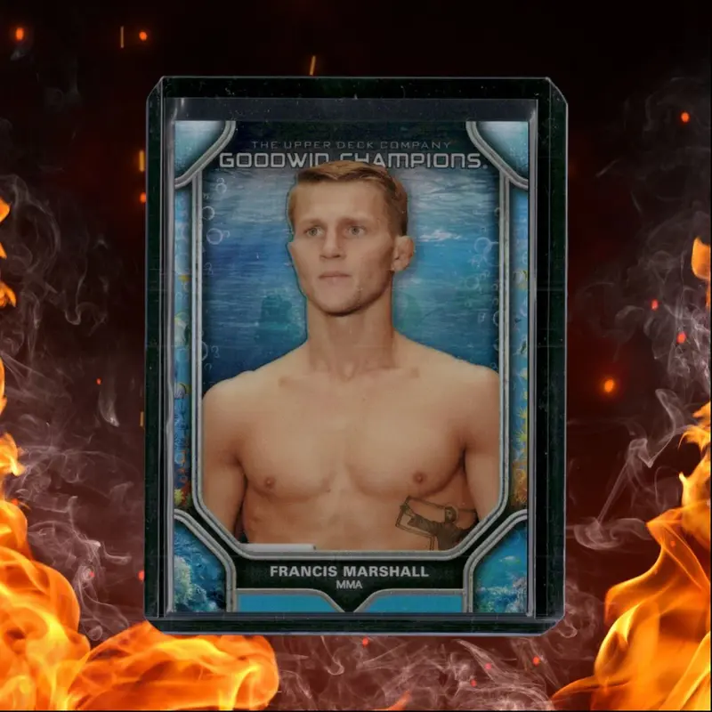 2024 Upper Deck Goodwin Champions Francis Marshall Portraits Aquamarine 18/75