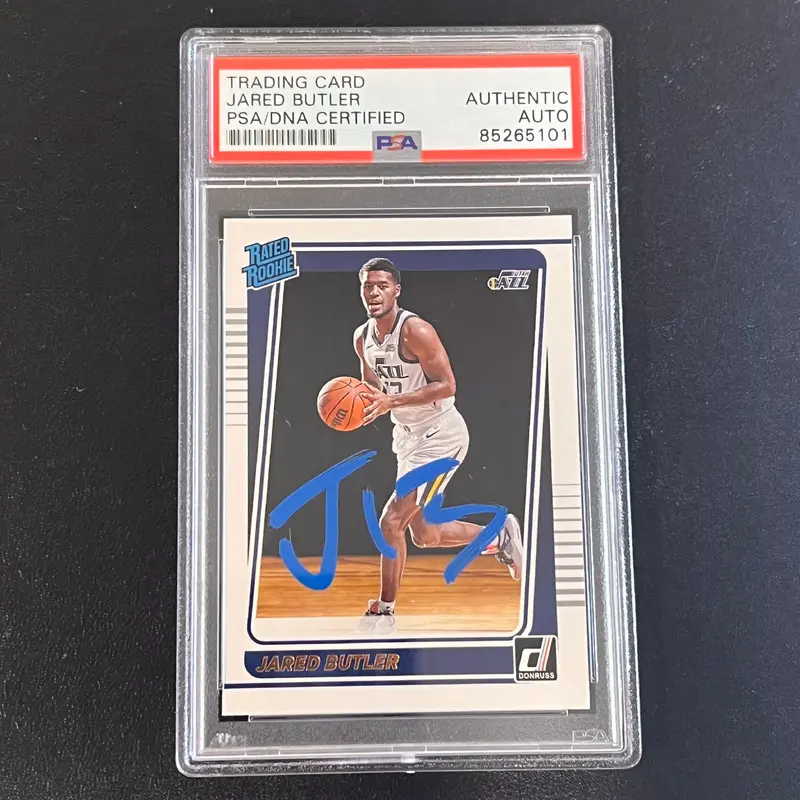 2021-22 Panini Donruss Optic #249 Jared Butler Signed Card AUTO PSA Slabbed Jazz
