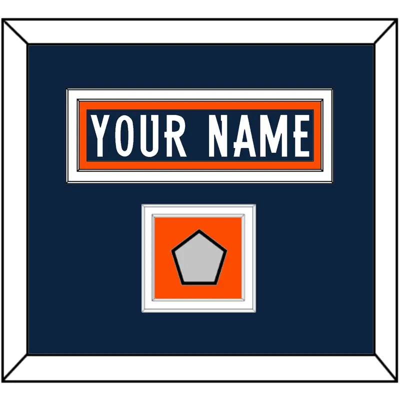 Denver Nameplate & Super Bowl Jersey Patch - Home Blue (1997-2011) - Double Mat 3